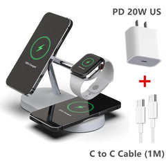 3-in-1 MagSafe Wireless Charging Stand for iPhone, Apple Watch & AirPods