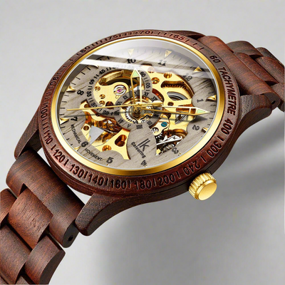 Classic Wooden Men's Mechanical Watch