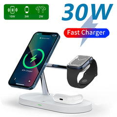 3-in-1 MagSafe Wireless Charging Stand for iPhone, Apple Watch & AirPods