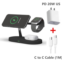 3-in-1 MagSafe Wireless Charging Stand for iPhone, Apple Watch & AirPods