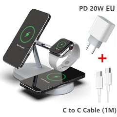 3-in-1 MagSafe Wireless Charging Stand for iPhone, Apple Watch & AirPods